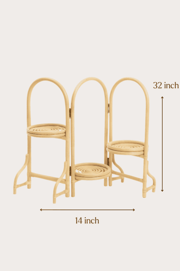 rattan plant table