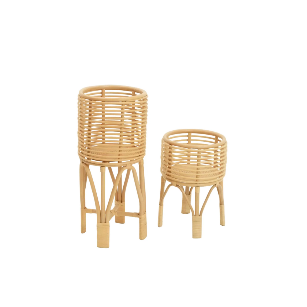 Buy Eco Blush Rattan Plant Stand Online in India