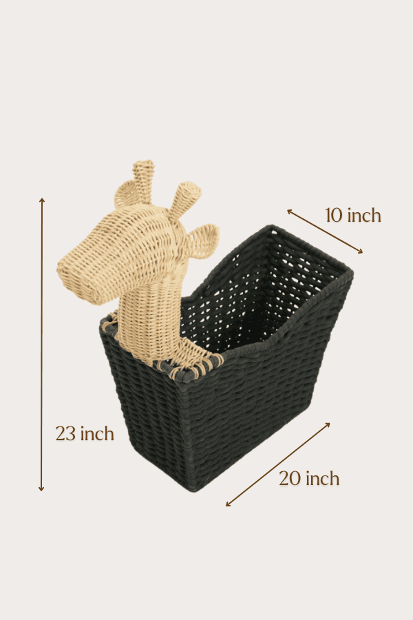 Black Generous Giraffe Basket