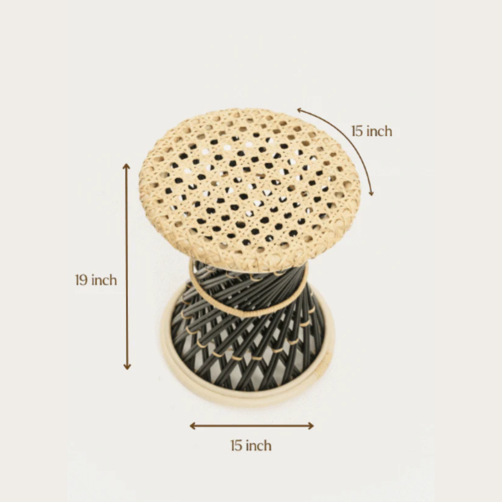 Tahitian Rattan Stool