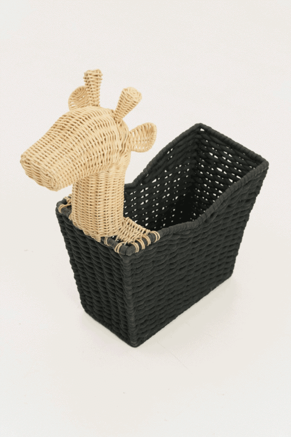 Black Generous Giraffe Basket